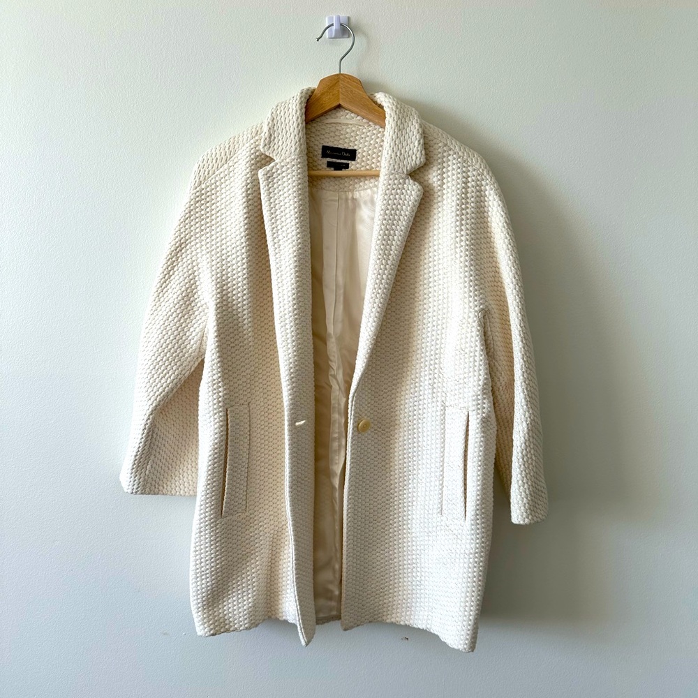 Massimo Dutti cream Spring Coat